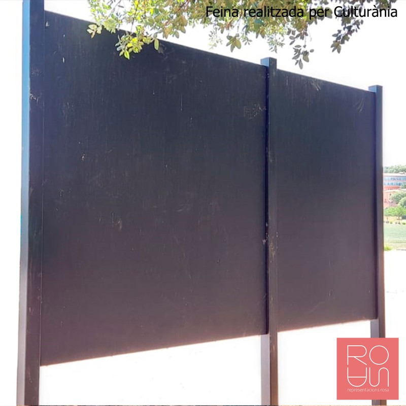 Cartell informatiu entrada polígons